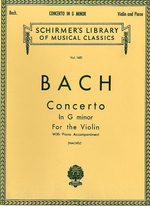 BACH CONCERTO IN G MINOR VIOLIN/PIANO