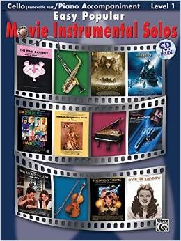 EASY POPULAR MOVIE INSTRUMENTAL SOLOS FOR CELLO