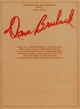 THE GENIUS OF DAVE BRUBECK BOOK 1