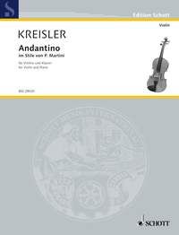 KREISLER ANDANTINO P. MARTINI VIOLIN/PIANO