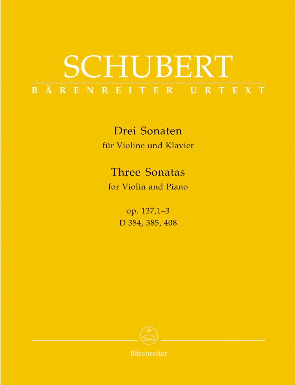 SCHUBERT 3 SONATAS VLN AND PIANO OP. 137, NO. 1-3
