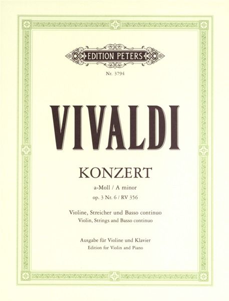 VIVALDI VLN CONC A MINOR OP3
