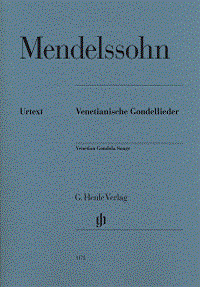 MENDELSSOHN VENETIAN GONDOLA SONGS FOR PIANO