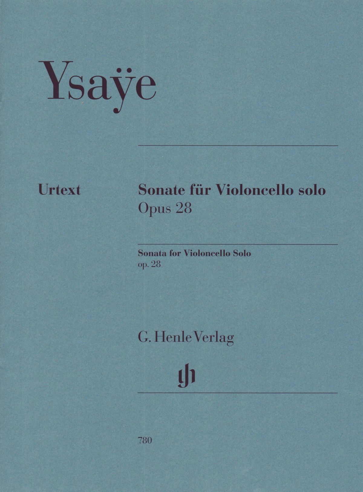YSAYE CELLO SONATA OP28