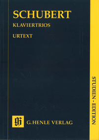 ***SCHUBERT KLAVIER TRIOS SE STUDY SCORE