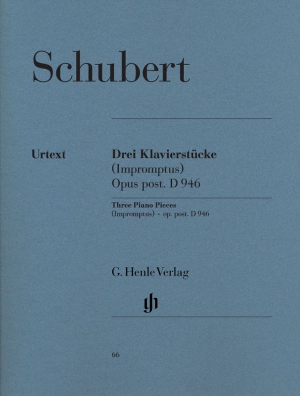 SCHUBERT 3 PIANO PIECES IMPROMPTUS D946