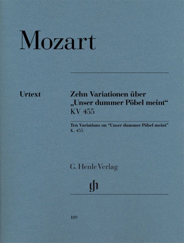 MOZART 10 VARIATIONS K455