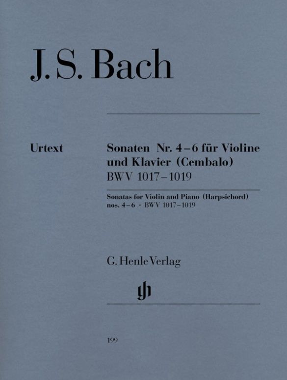 BACH VIOLIN SONATAS 4 - 6 BWV1017-1019