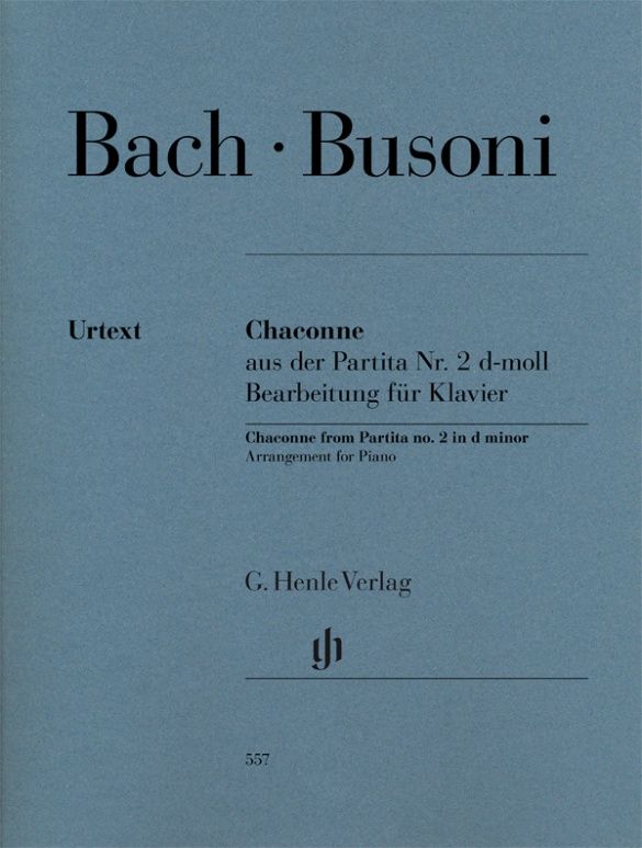 BACH BUSONI CHACONNE FROM #2 D MINOR FOR PIANO