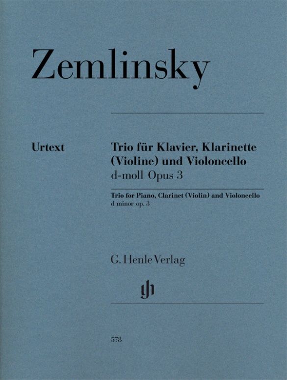 ZEMLINSKY TRIO D MIN OP3 PIA/CLARINET/VC