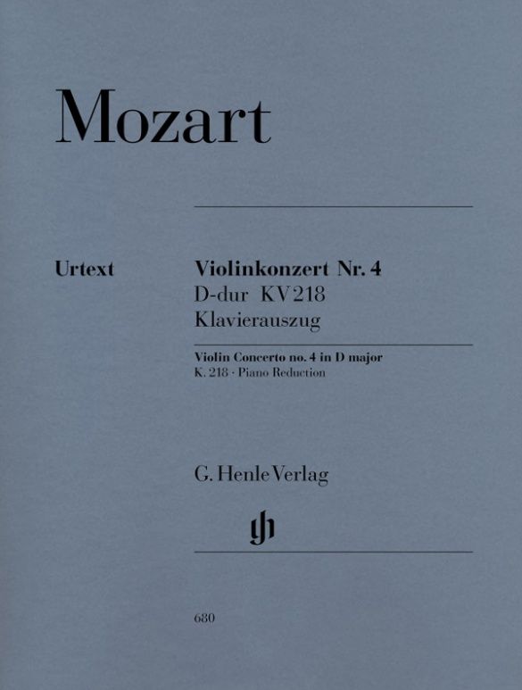 MOZART VIOLIN CONCERTO #4 IN D MAJOR K218