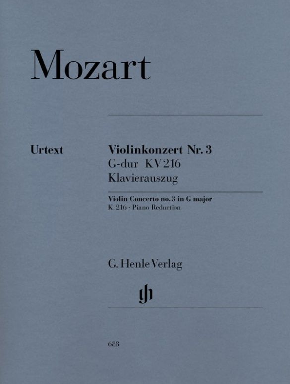 MOZART VIOLIN CONCERTO #3 IN G MAJOR K216