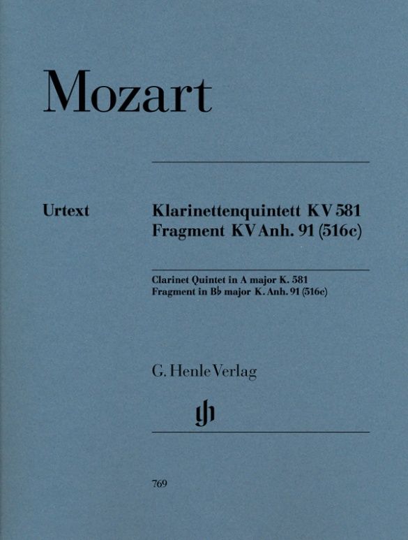 MOZART CLARINET QUINTET IN A MAJOR K581