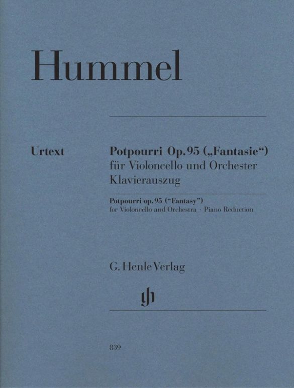 HUMMEL POTPOURRI OP95 FANTASY FOR CEL & ORCHESTRA