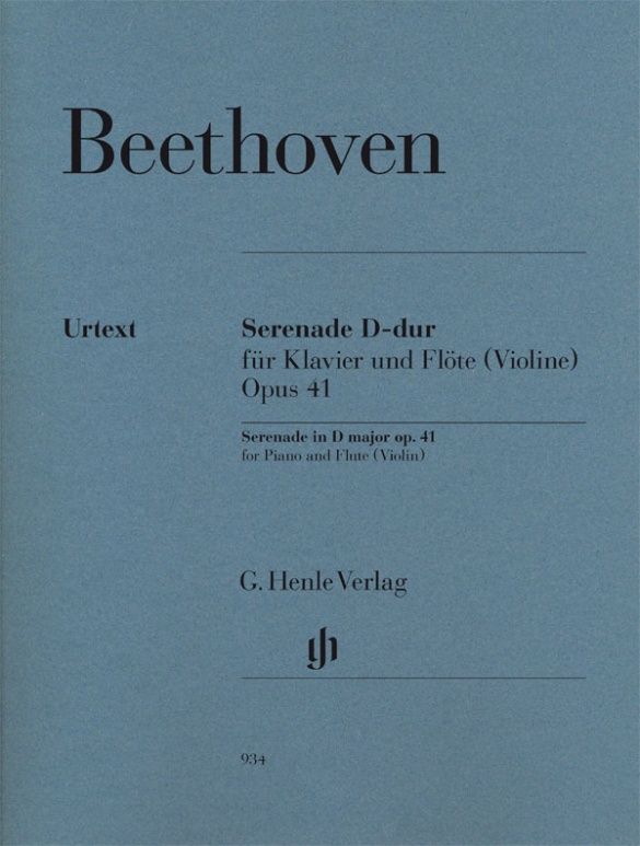BEETHOVEN SERENADE D MAJOR OP41 FOR VIOLIN