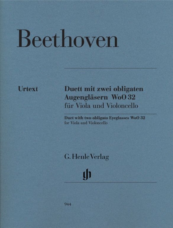 BEETHOVEN DUET WITH 2 OBLIGATO EYEGLASSES WoO32