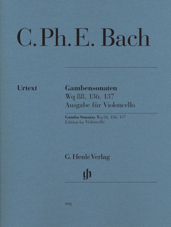 BACH GAMBA SONATAS Wq88,136,137 CELLO