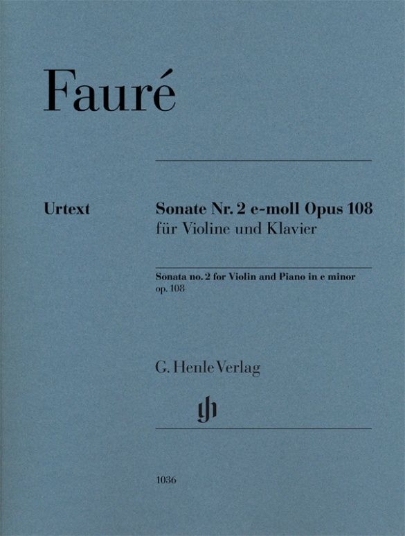 FAURE SONATA NO.2 E MIN OP108 FOR VIOLIN & PIANO