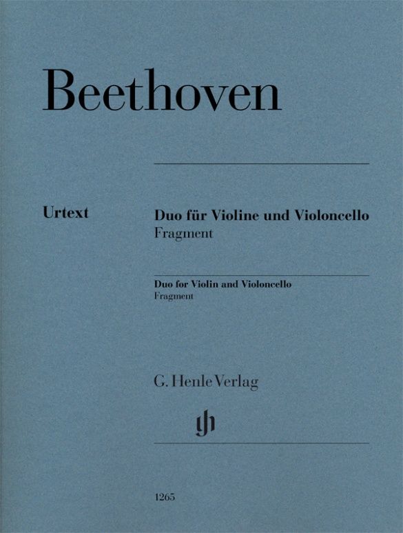 BEETHOVEN DUO FOR VIOLIN & CELLO, FRAGMENT