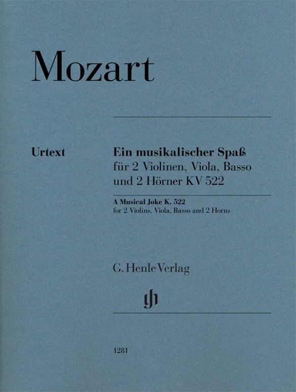 MOZART MUSICAL JOKE K522 FOR 2 VIO,VLA,BASS,2 HORN