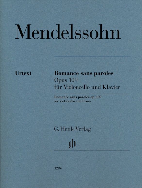 MENDELSSOHN ROMANCE SANS PAROLES OP109 FOR CEL/PIA