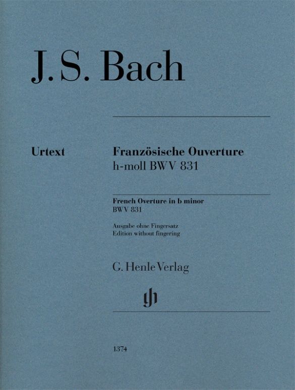 BACH FRENCH OVERTURE B MINOR BWV 831 W/O FINGERING