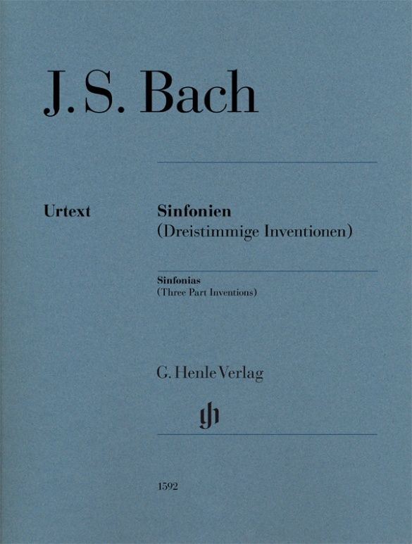 BACH SINFONIAS THREE PART INVENTIONS W/O FINGERING