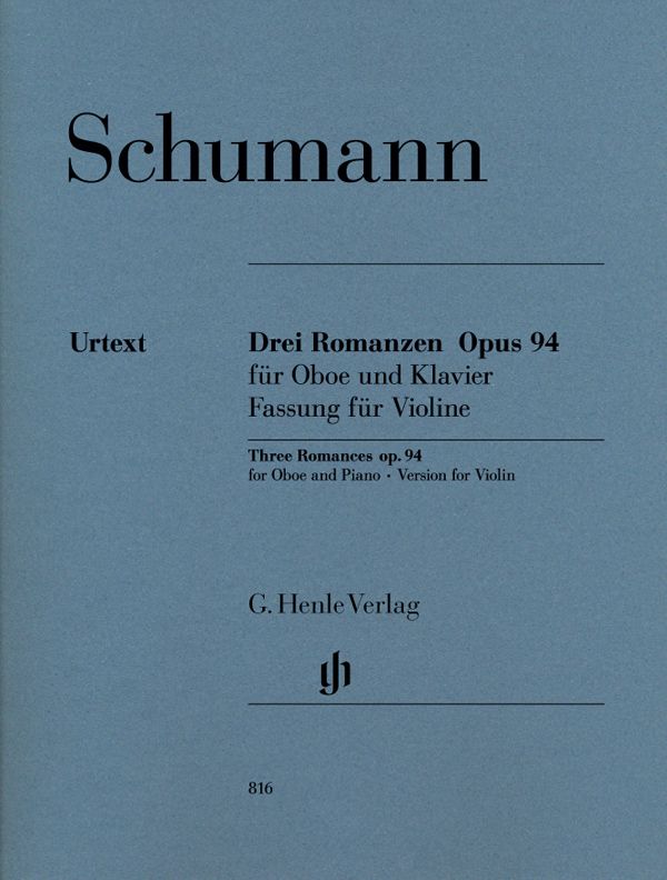 SCHUMANN THREE ROMANCES VIOLIN OP.94