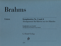 BRAHMS SYMPHONIES NO.3 & 4 ARRANGEMENT PIA 4 HANDS