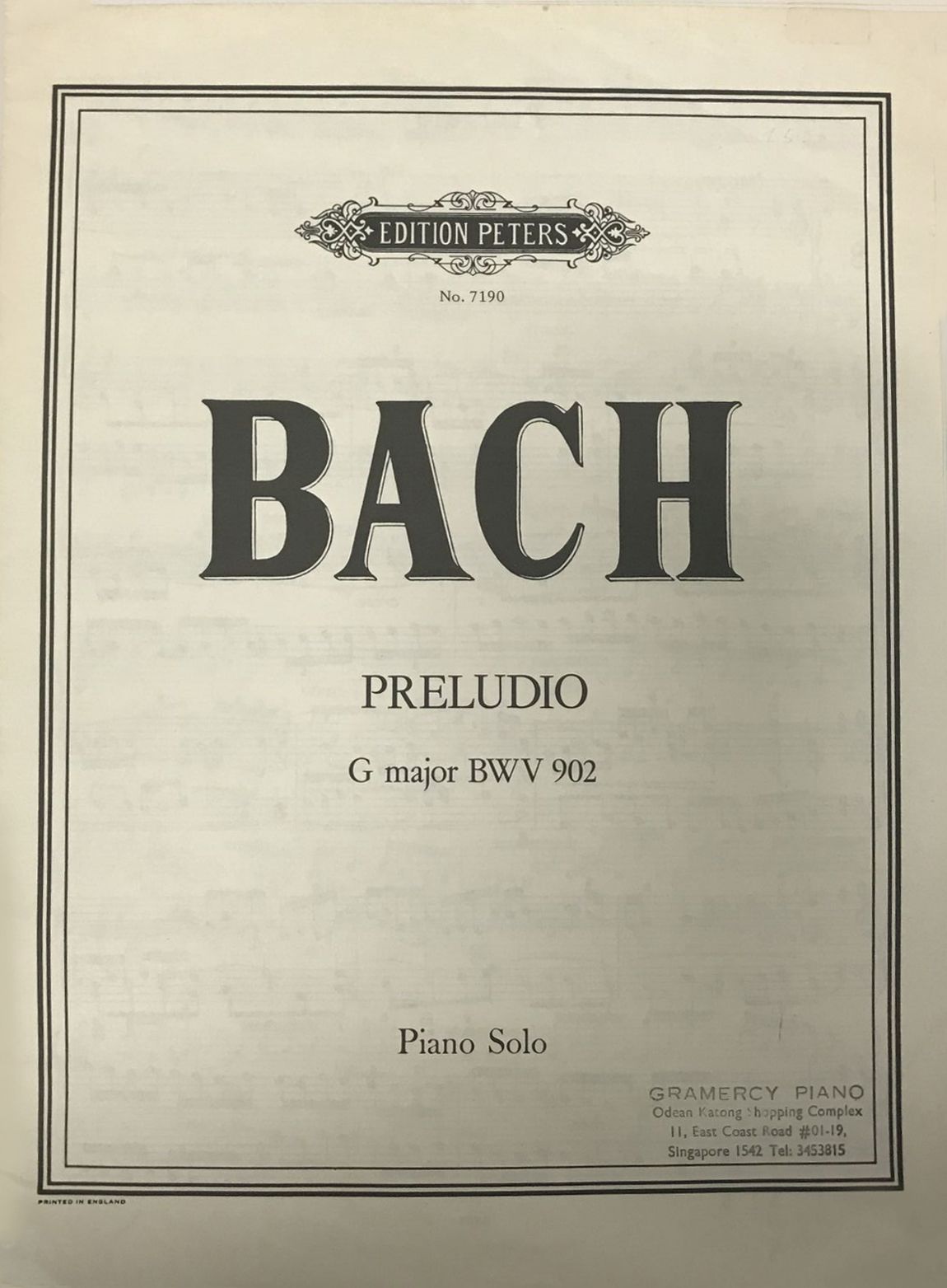 BACH PRELUDIO G MAJ 902