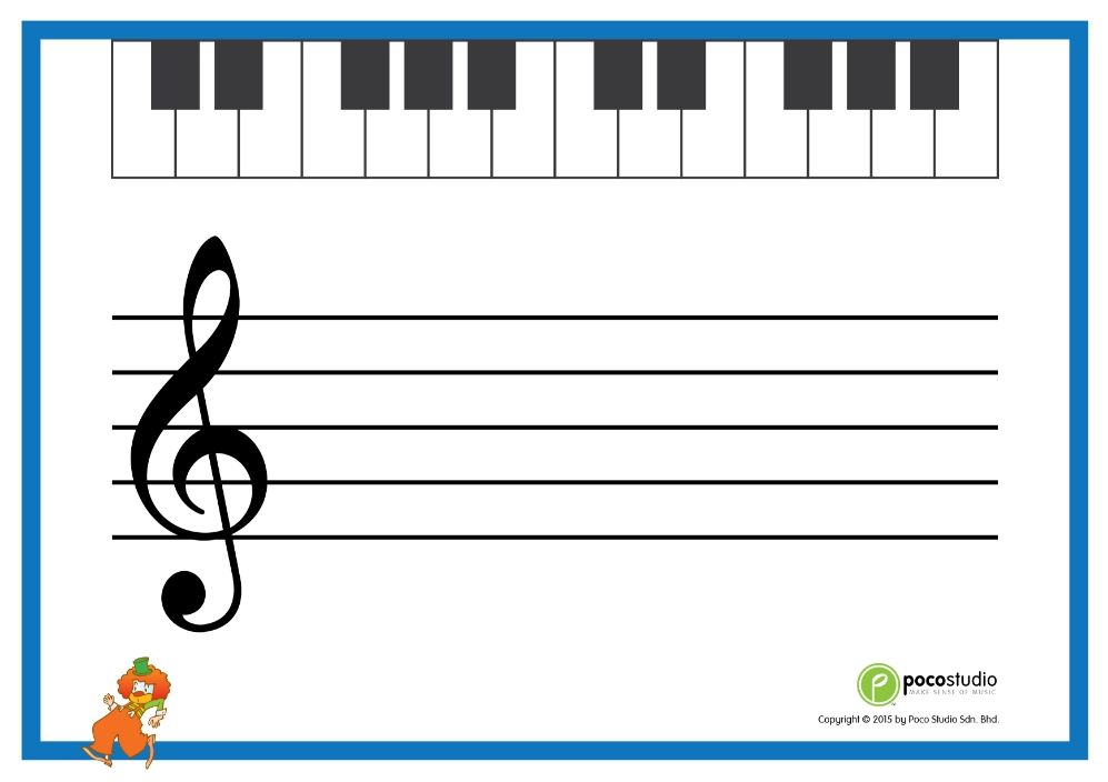 POCO MUSIC STAVE WIPE OFF SET
