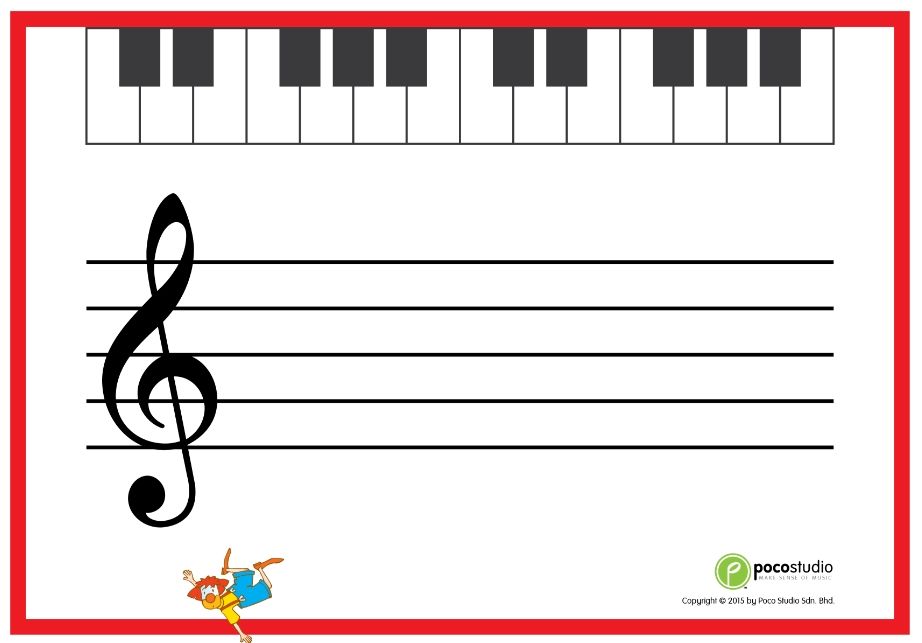 POCO MUSIC STAVE WIPE OFF SET