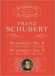 SCHUBERT SYMPHONIES # 8 AND 9 FULL MINIATURE SCORE