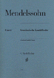 MENDELSSOHN VENETIAN GONDOLA SONGS FOR PIANO