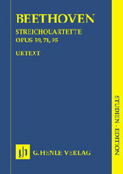 BEETHOVEN STREICHQUARTET OP59,74,95 STUDY SCORE