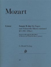 MOZART SONATA Bb MAJOR K292 CEL