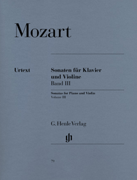 MOZART SONATAS FOR PIANO AND VIOLIN VOLUME 3